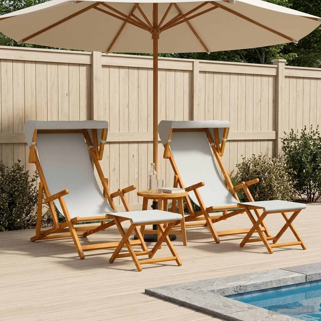 vidaXL Silla de terraza 4 pcs 3 Posición Madera de Eucalipto Maciza