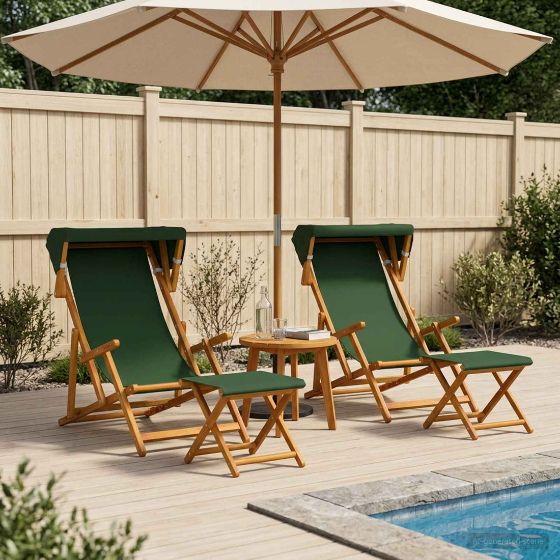 vidaXL Silla de terraza 4 pcs 3 Posición Madera de Eucalipto Maciza