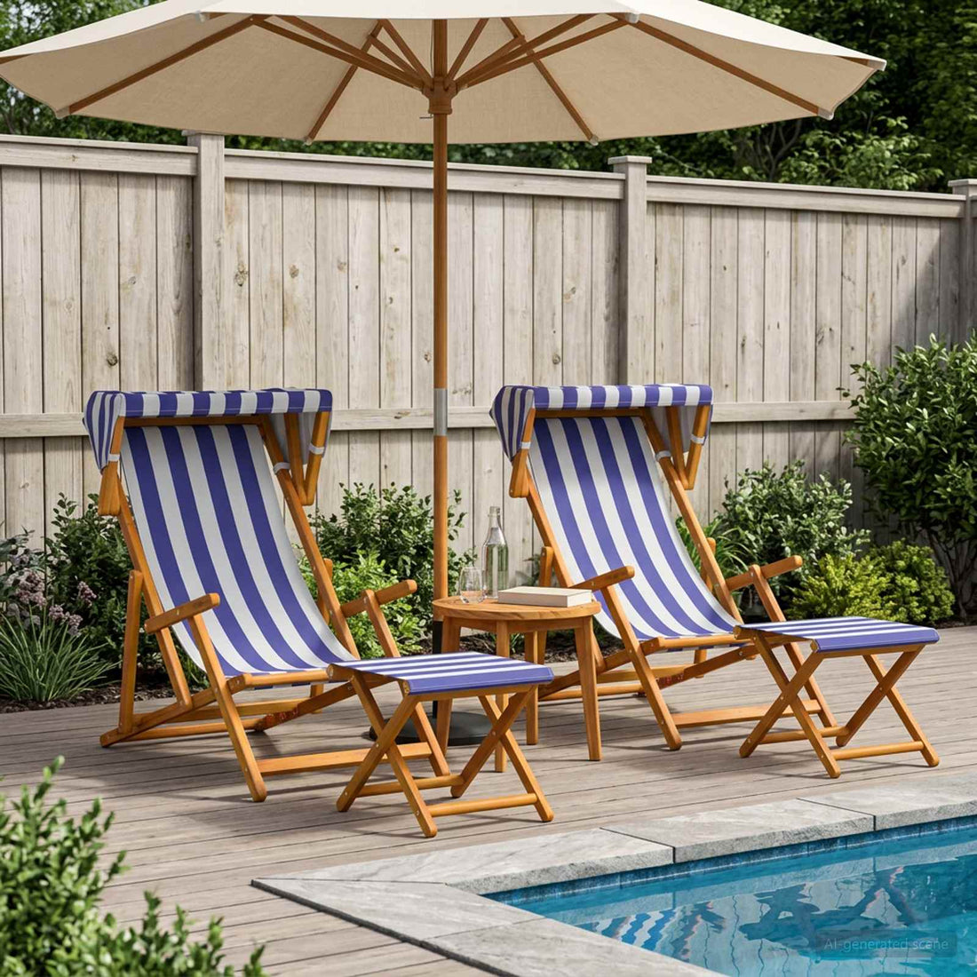 vidaXL Silla de terraza 4 pcs 3 Posición Madera de Eucalipto Maciza