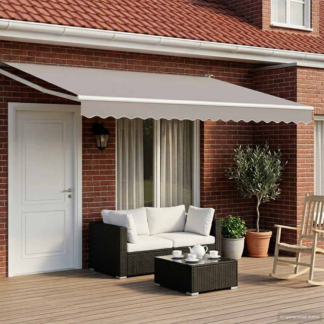 vidaXL Estructura de toldo retráctil manual 4 x 2 m Aluminio