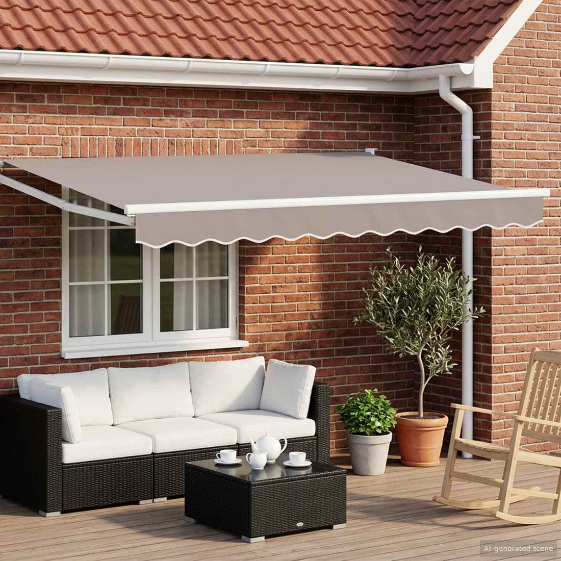 vidaXL Estructura de toldo retráctil eléctrico Blanco 2,5 x 2 m