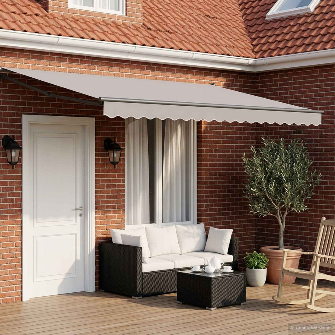 vidaXL Estructura de toldo retráctil eléctrico Gris antracita Aluminio