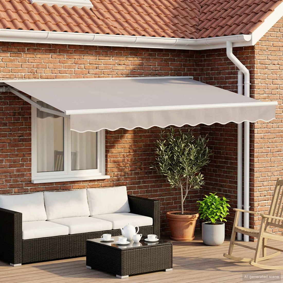 vidaXL Marco de toldo eléctrico con LEDs 3 x 2 m Aluminio