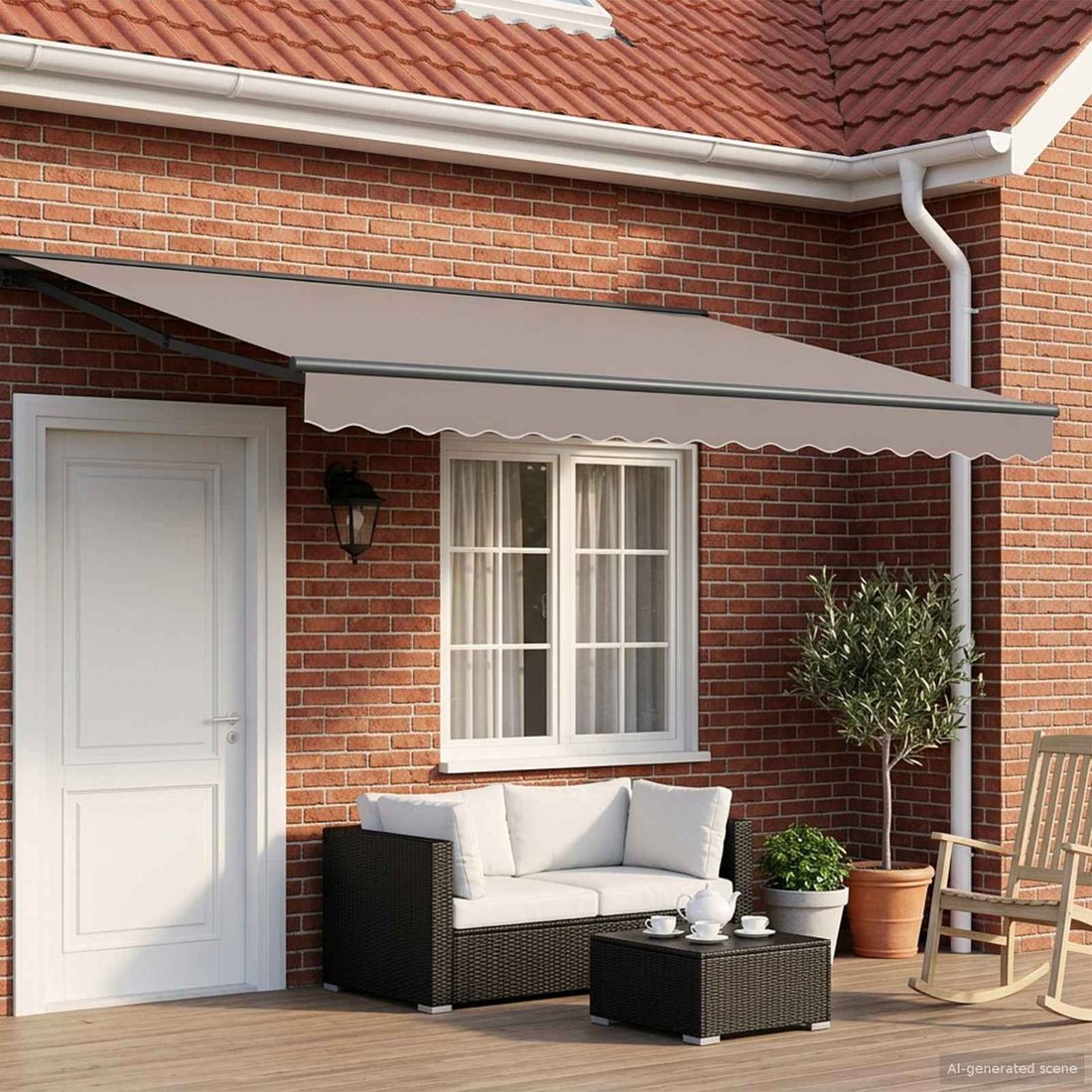 vidaXL Marco de toldo eléctrico con LEDs Antracita 4 x 3 m Aluminio