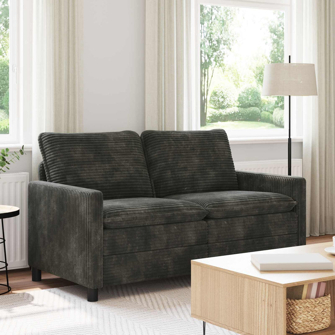 vidaXL Sofá Gris antracita 156 x 81 x 87,5 cm Poliéster