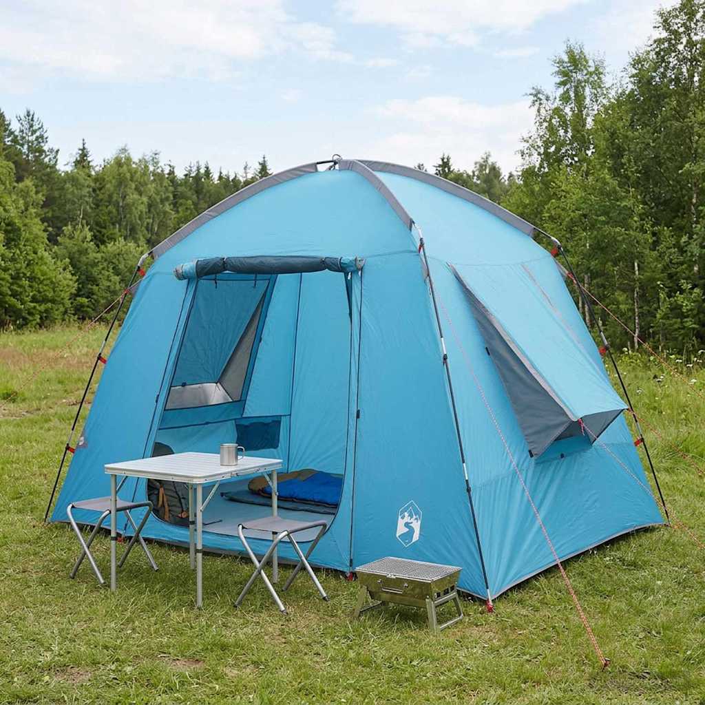 vidaXL Tienda Cabaña con techo Azul 210 x 210 x 138 cm Poliéster