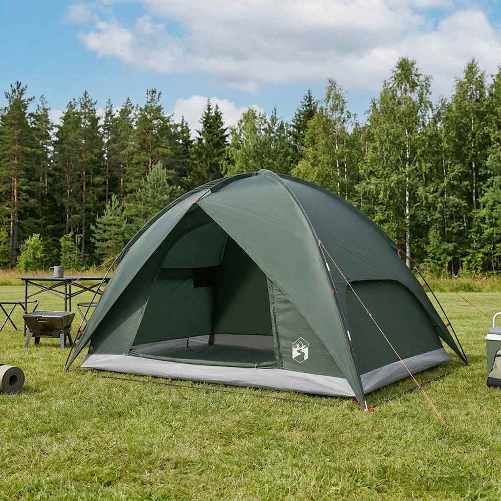 vidaXL Tienda de Camping con Cubierta de Lluvia Impermeable 4 persona