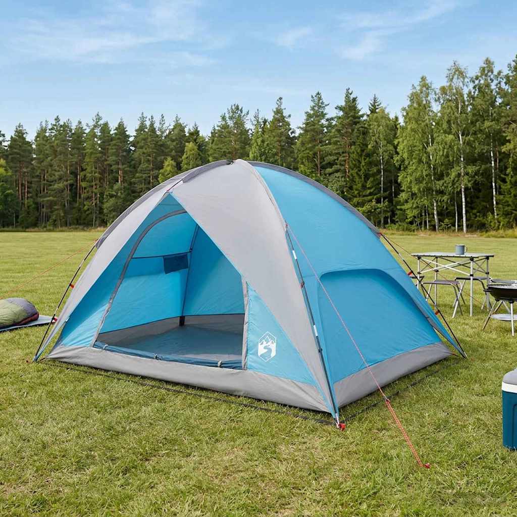 vidaXL Tienda de Camping con Cubierta de Lluvia Impermeable 4 persona