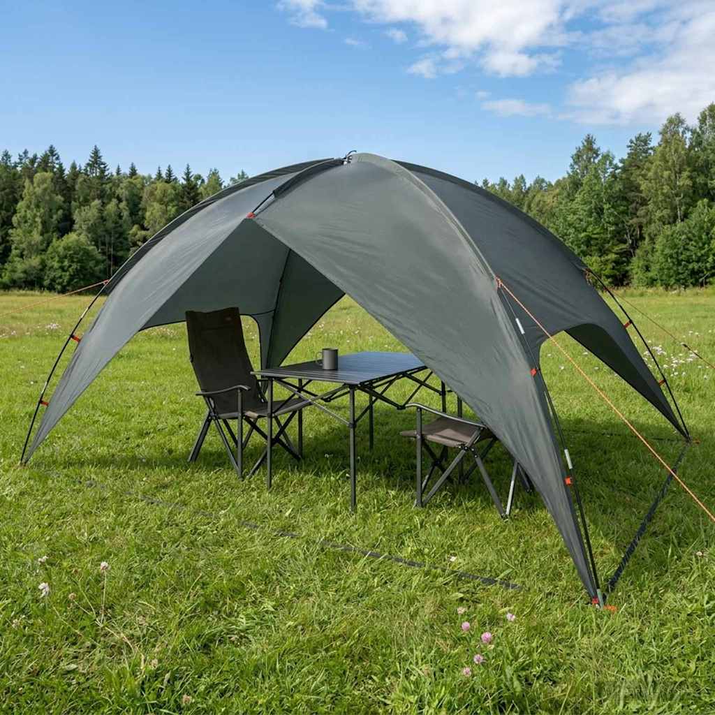 vidaXL Tienda de Camping con Cubierta de Lluvia Impermeable 4 persona