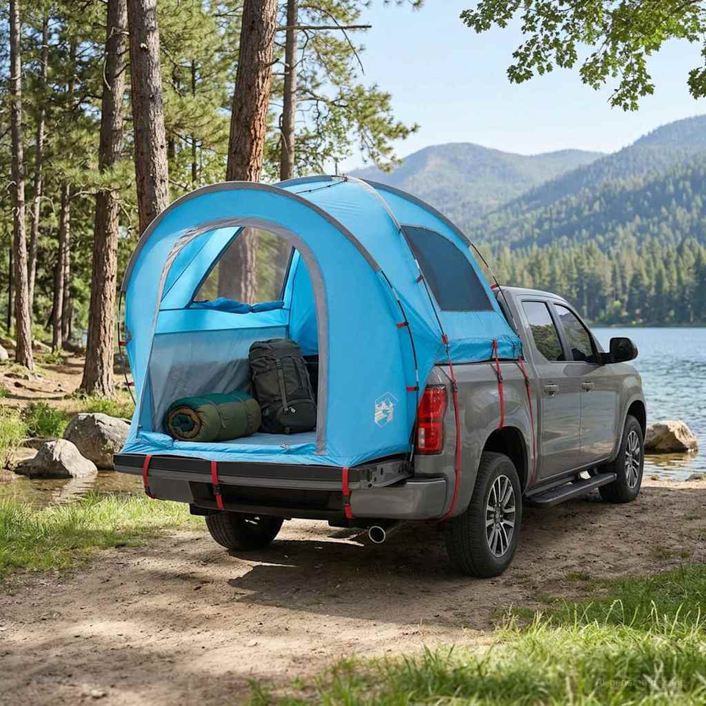 vidaXL Tienda para coche 200 x 170 x 170 cm Azul Poliéster y Acero