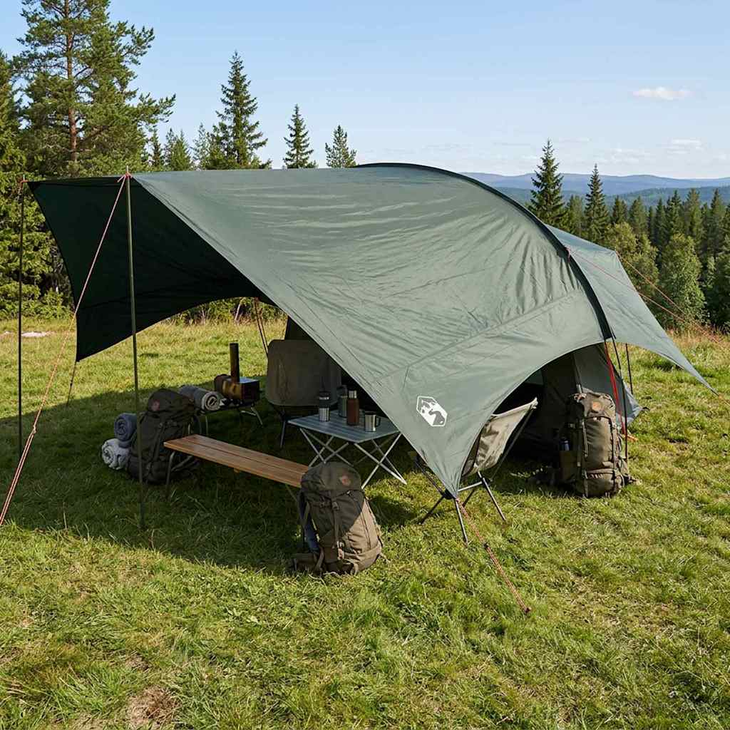 vidaXL Toldo de Camping Resistente al Agua Verde militar