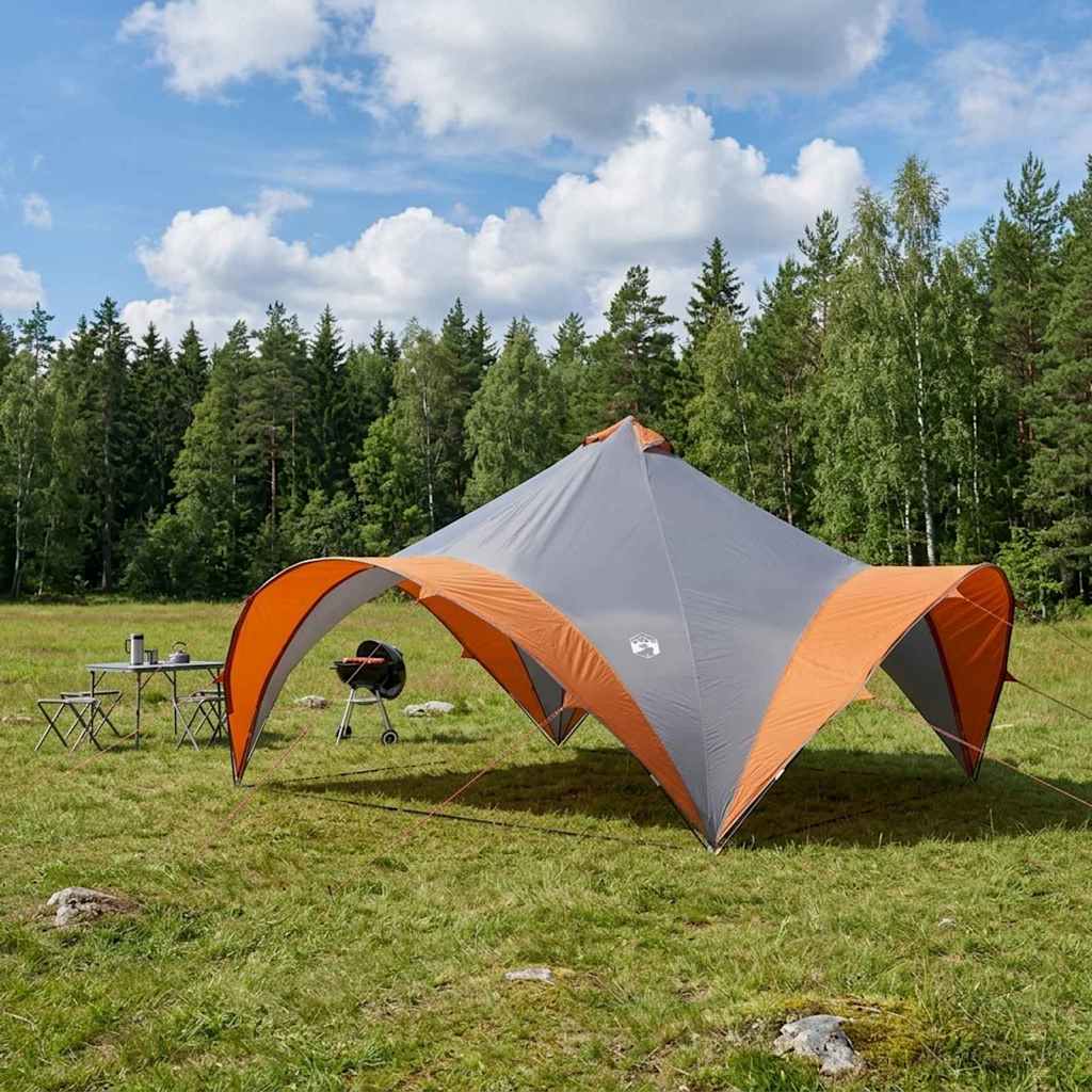 vidaXL Carpa de Fiesta con techo Gris y naranja 500 x 500 x 350 cm