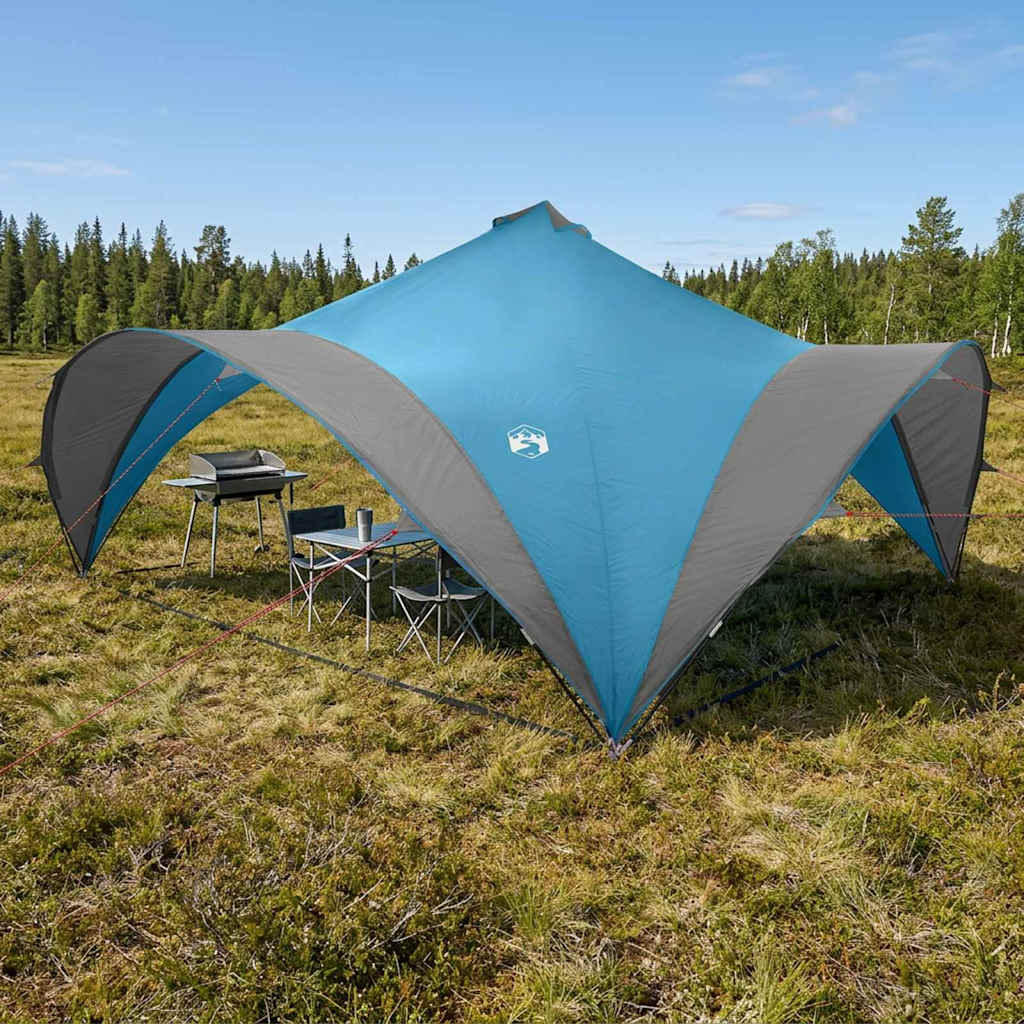 vidaXL Carpa de Fiesta Azul 600 x 600 x 400 cm Poliéster y Acero