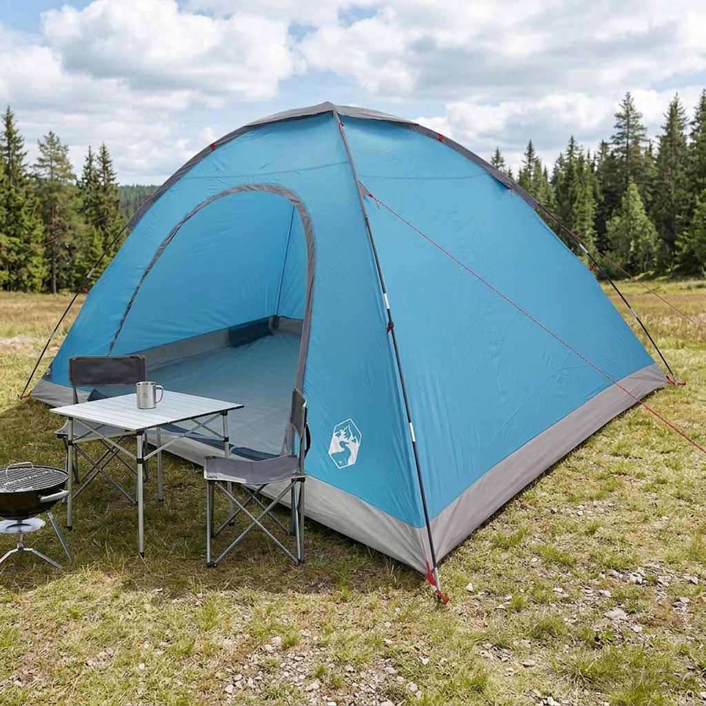 vidaXL Tienda de camping 6 persona Azul