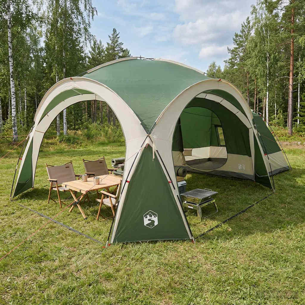 vidaXL Tienda Lateral Verde 410 x 410 x 250 cm Poliéster y Acero