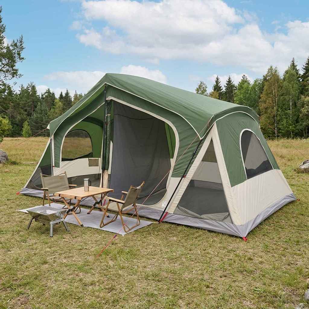 vidaXL Tienda Cabaña Verde 480 x 273 x 205 cm Poliéster y Acero