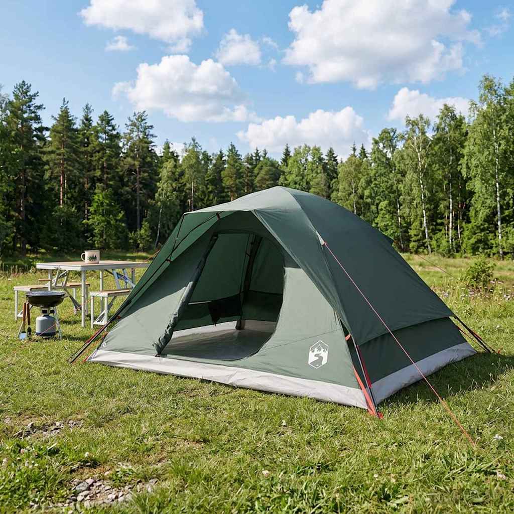 vidaXL Tienda Instantánea con techo Verde militar 305 x 215 x 140 cm