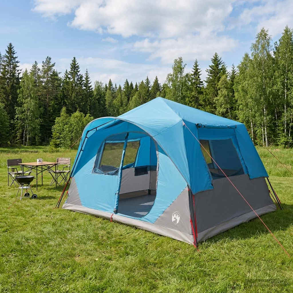 vidaXL Tienda Instantánea Azul 365 x 380 x 200 cm Poliéster y Acero