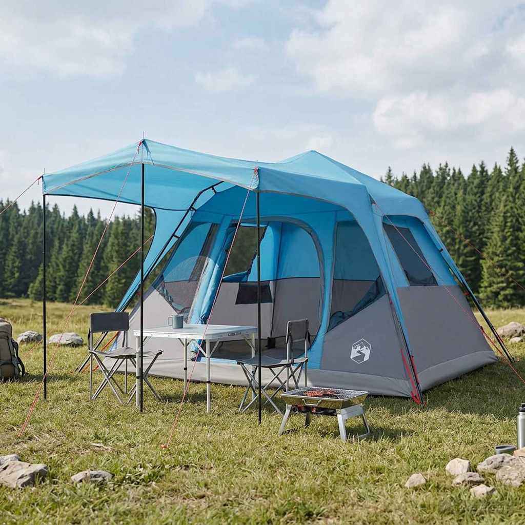 vidaXL Tienda Familiar Azul 305 x 275 x 190 cm Poliéster y Acero