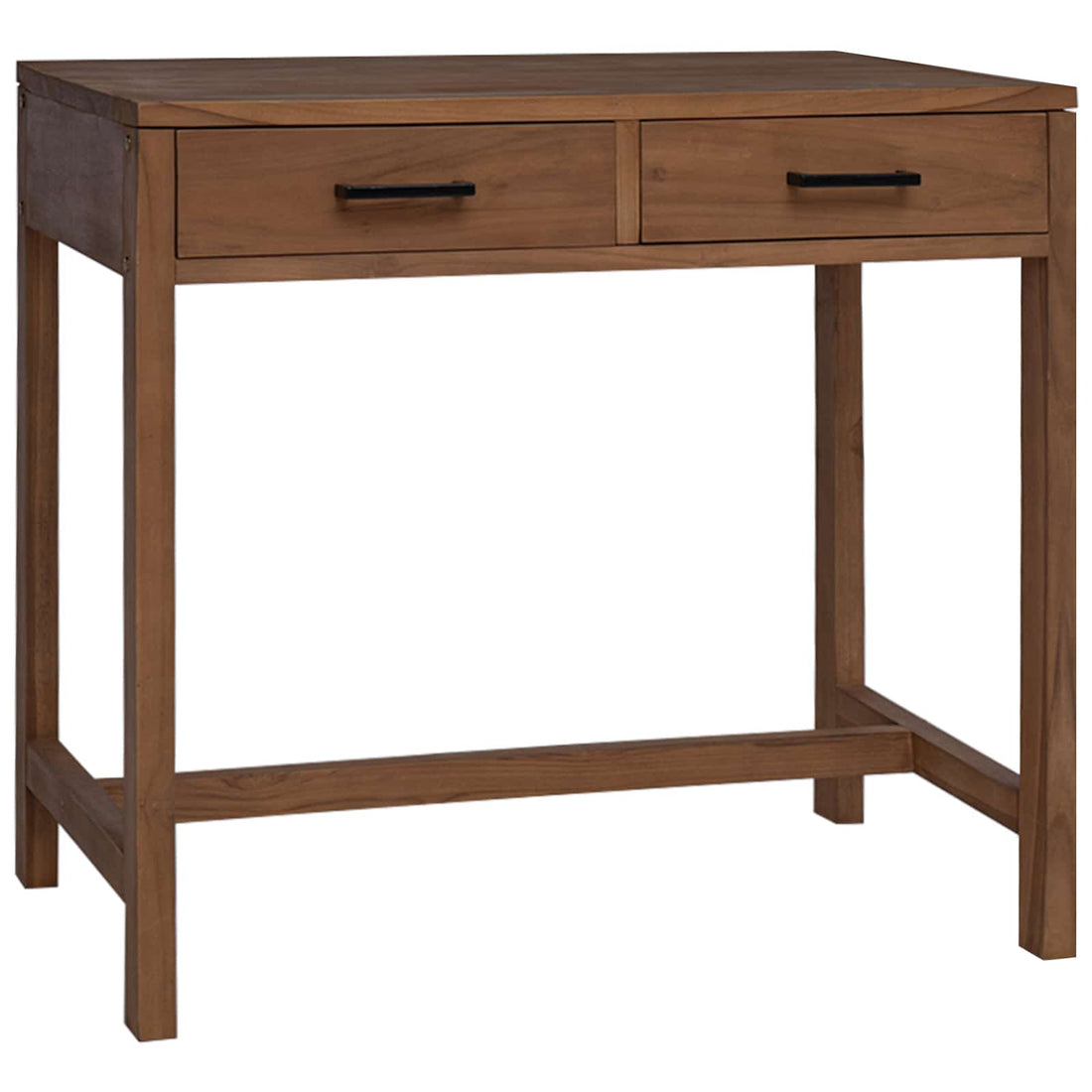 vidaXL Escritorio con cajones Natural Madera de teca maciza