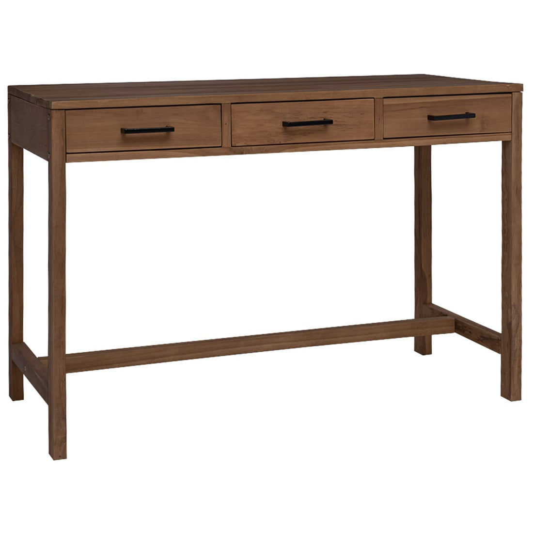 vidaXL Escritorio con cajones Natural Madera de teca maciza