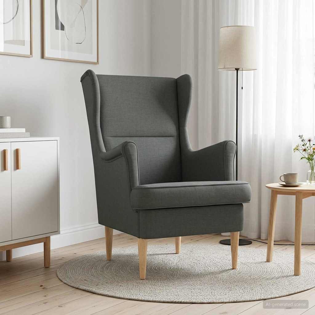 vidaXL sillón Gris oscuro tela
