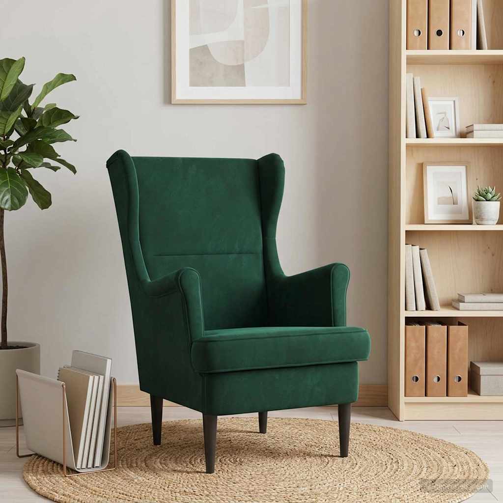 vidaXL Sillón Verde oscuro Terciopelo