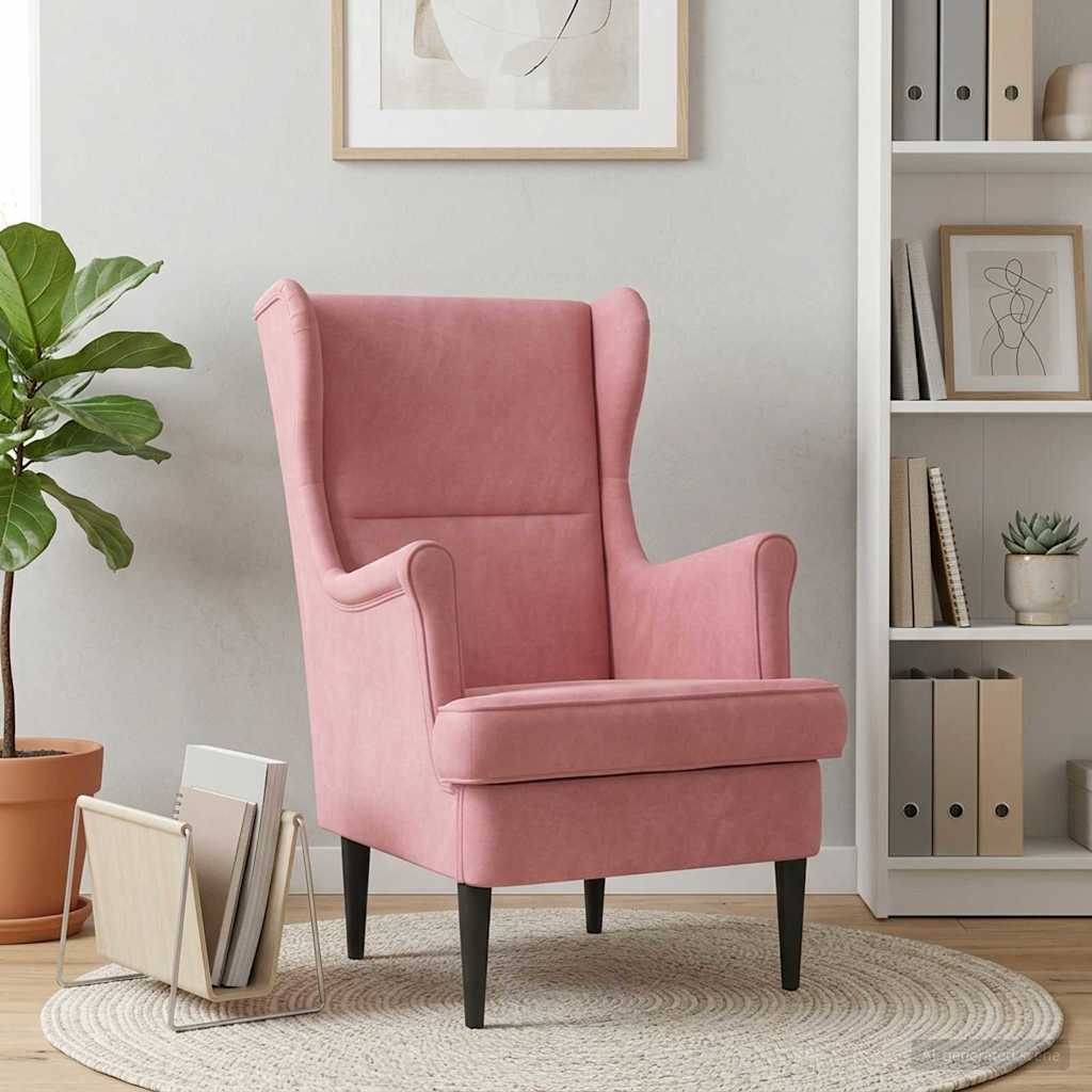 vidaXL Sillón Rosa Terciopelo