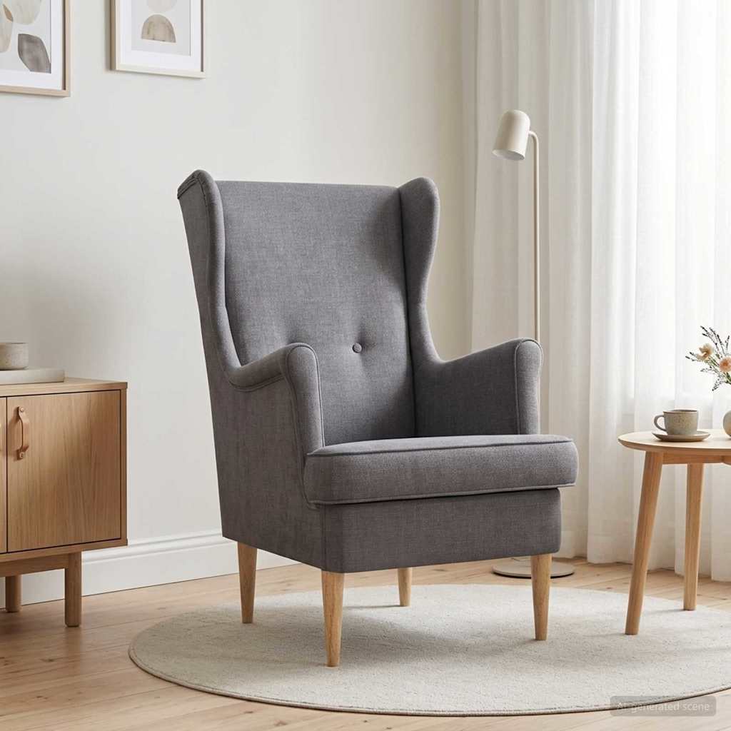 vidaXL Sillón Gris Claro ARES