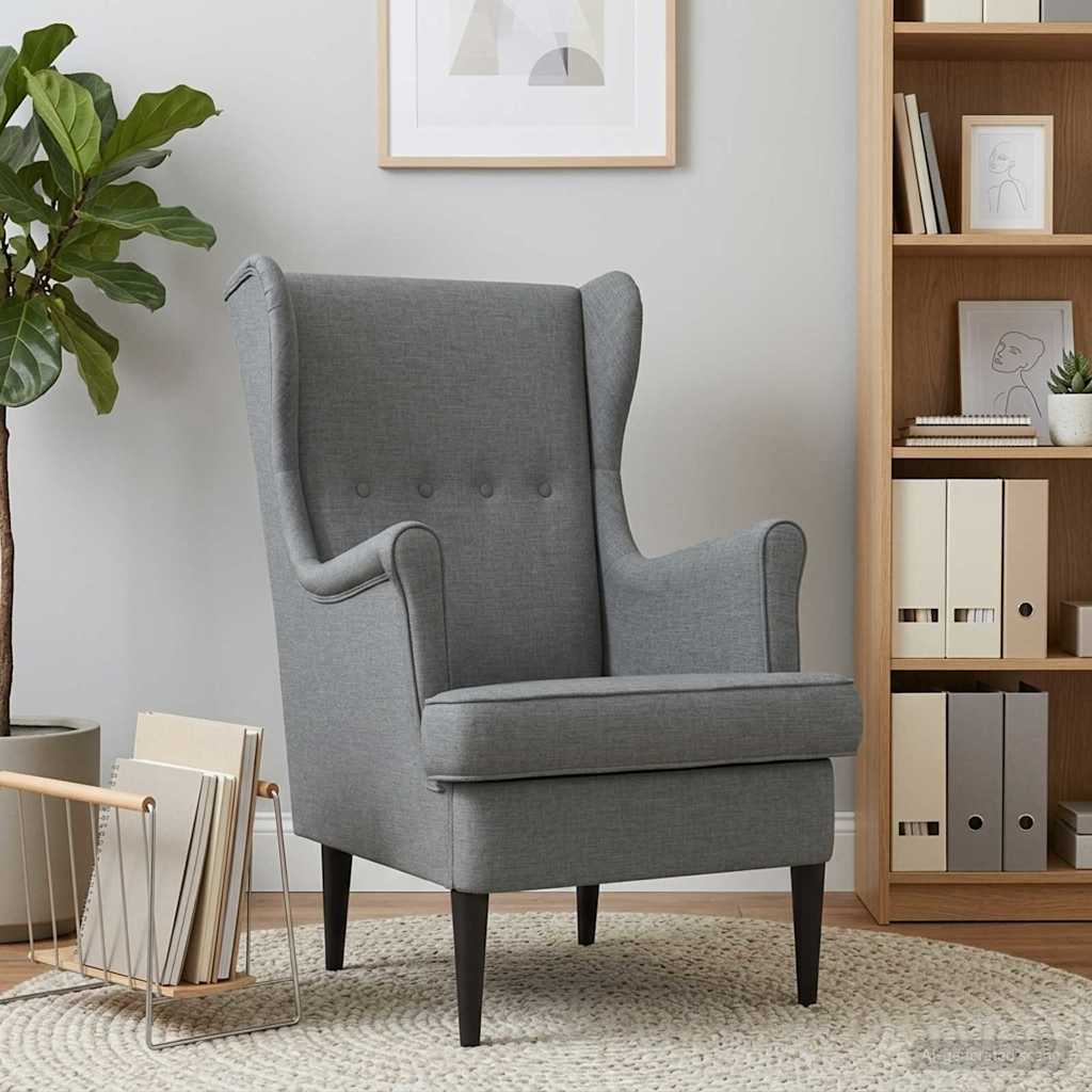 vidaXL Sillón Gris oscuro Tela