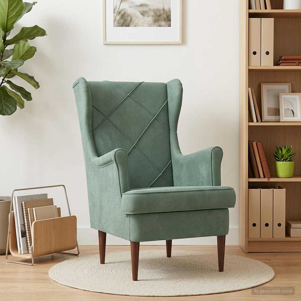 vidaXL Sillón Verde Mar Terciopelo