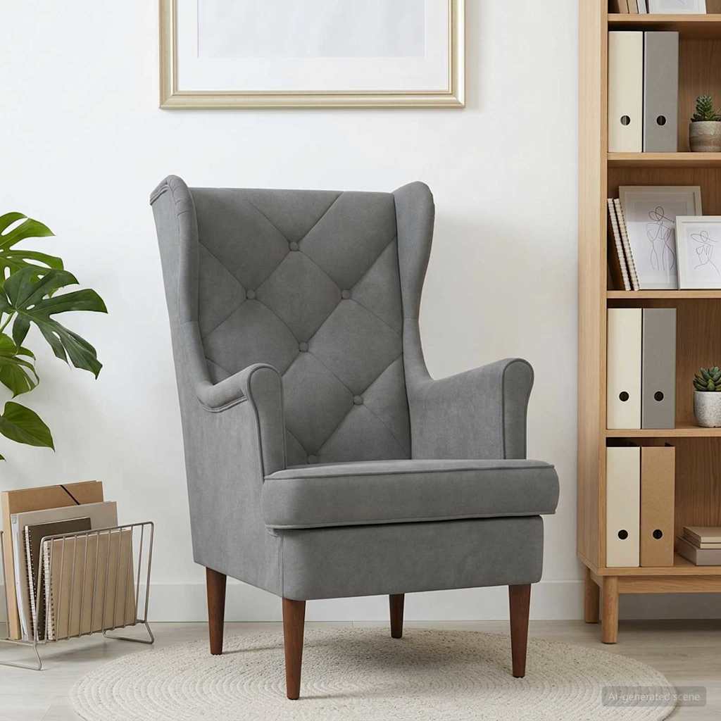 vidaXL Sillón Gris oscuro Terciopelo