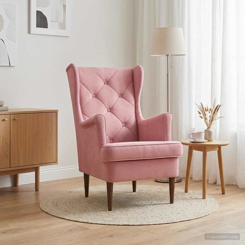 vidaXL Sillón Rosa Terciopelo