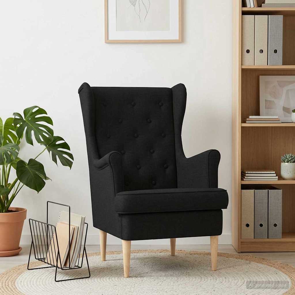 vidaXL Sillón Negro Tela