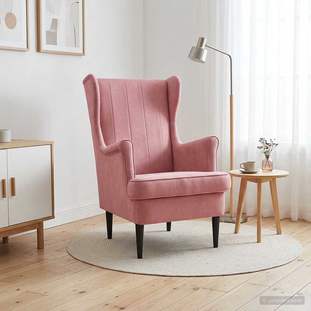 vidaXL Sillón Rosa Terciopelo