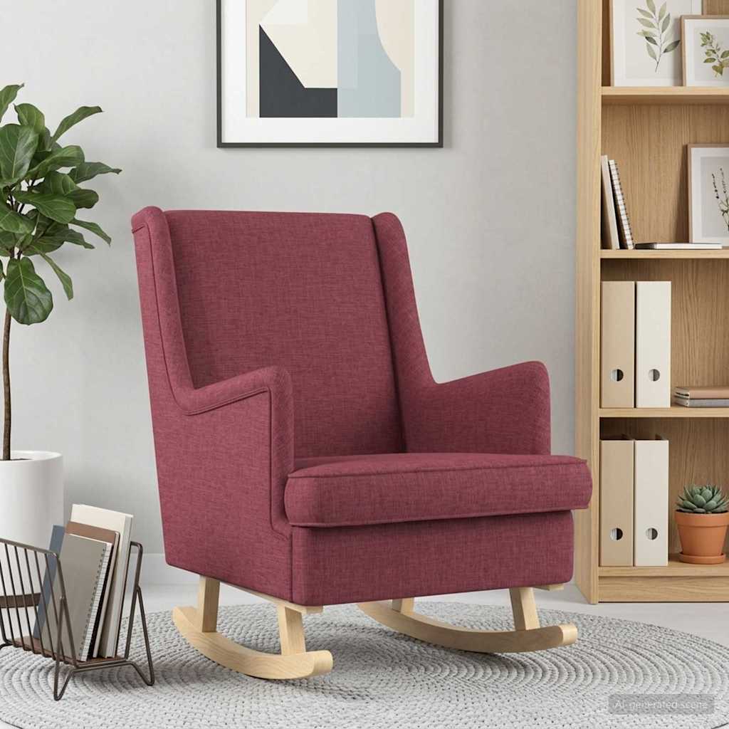 vidaXL Mecedora Rojo vino 62 x 80 x 85 cm tela