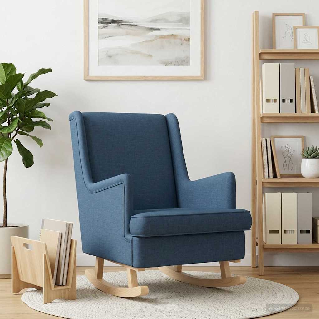 vidaXL Mecedora Azul 62 x 80 x 85 cm tela