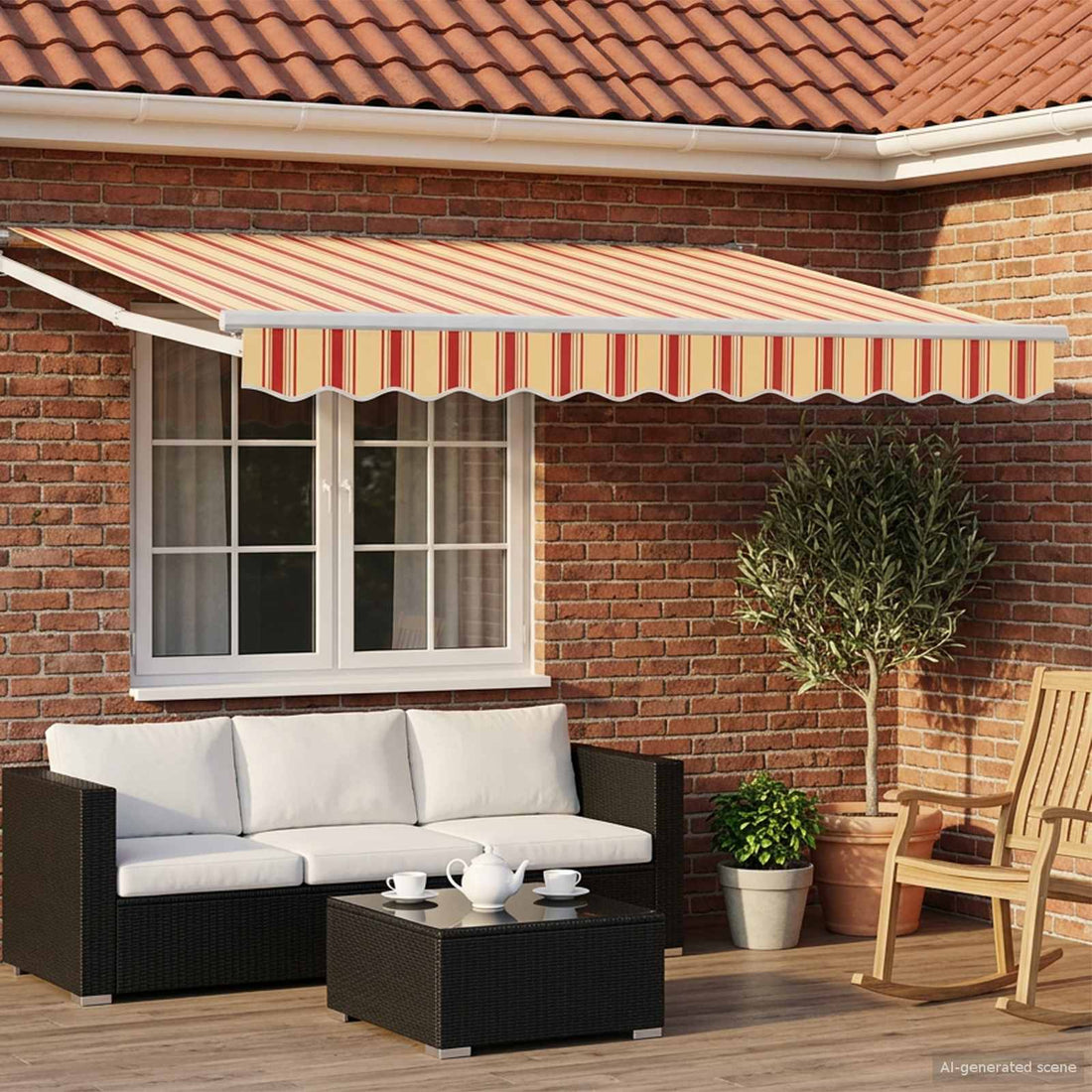 vidaXL Toldo manual retráctil con LEDs Multicolor 3,5 x 2 m