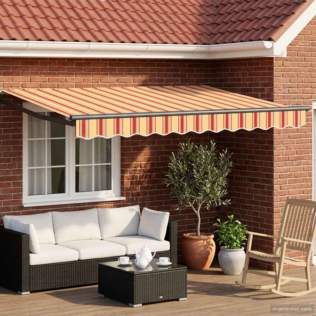 vidaXL Toldo manual retráctil con LEDs Multicolor 2,5 x 2 m