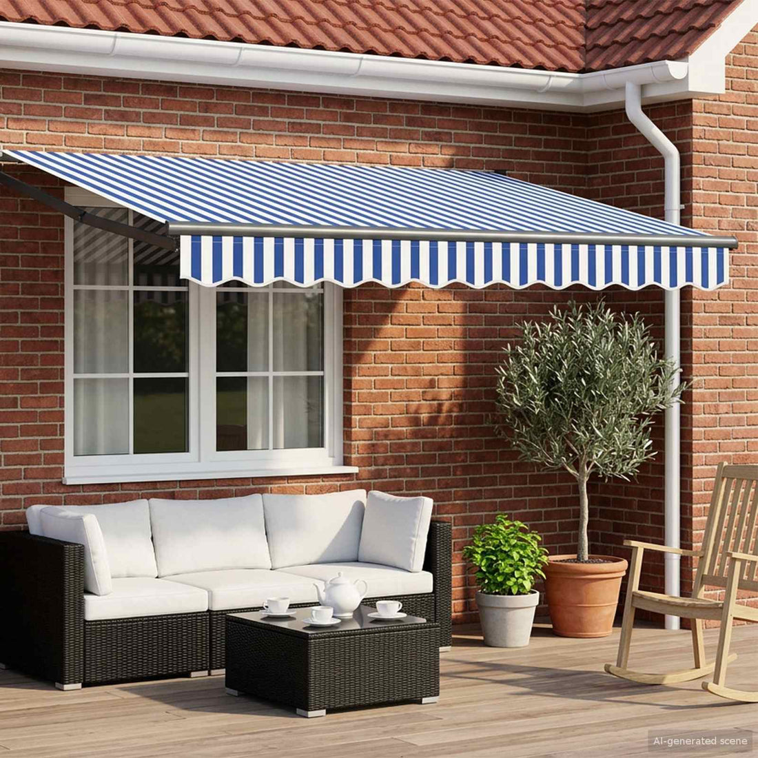 vidaXL Toldo manual retráctil con LEDs 3 x 2,5 m