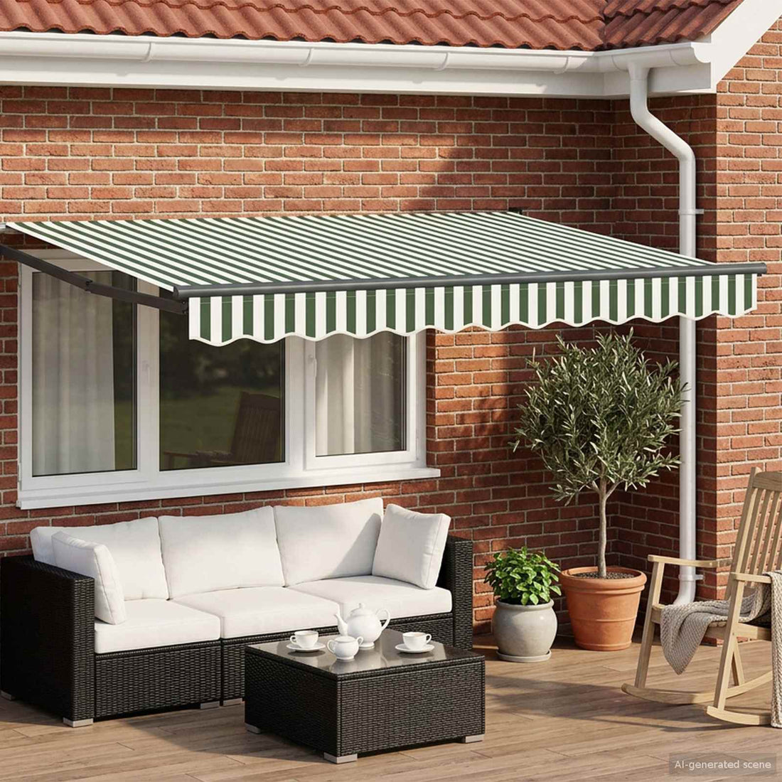 vidaXL Toldo manual retráctil con LEDs 3 x 2,5 m