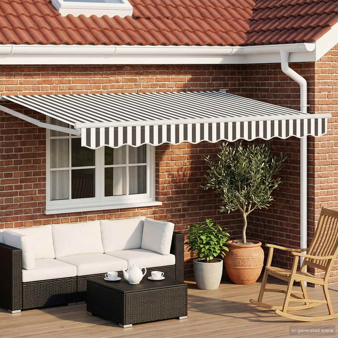 vidaXL Toldo Retráctil Eléctrico Antracita y 3,5 x 2 m