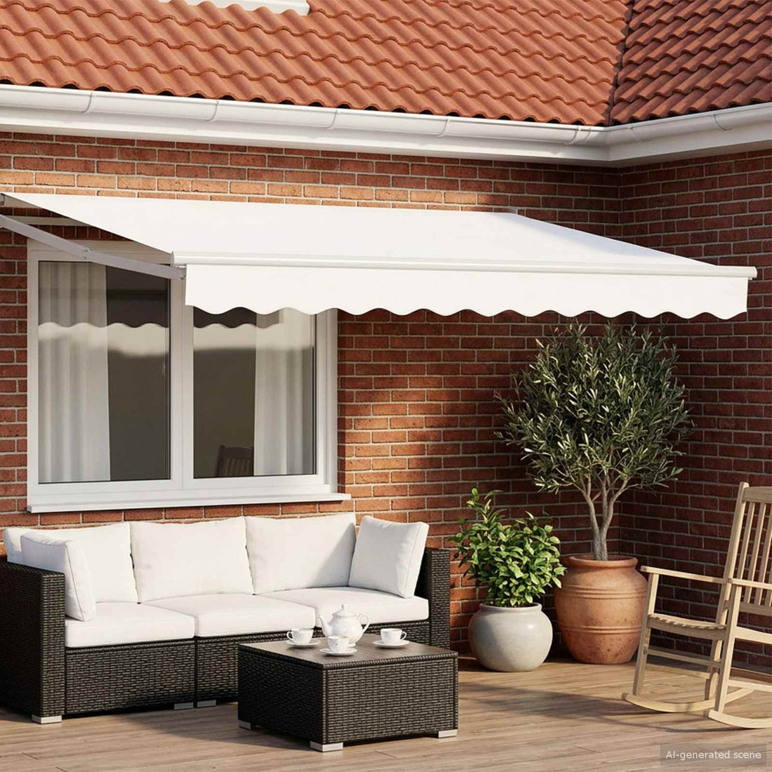 vidaXL Toldo Retráctil Eléctrico 3,5 x 2,5 m 100% Poliéster y Aluminio