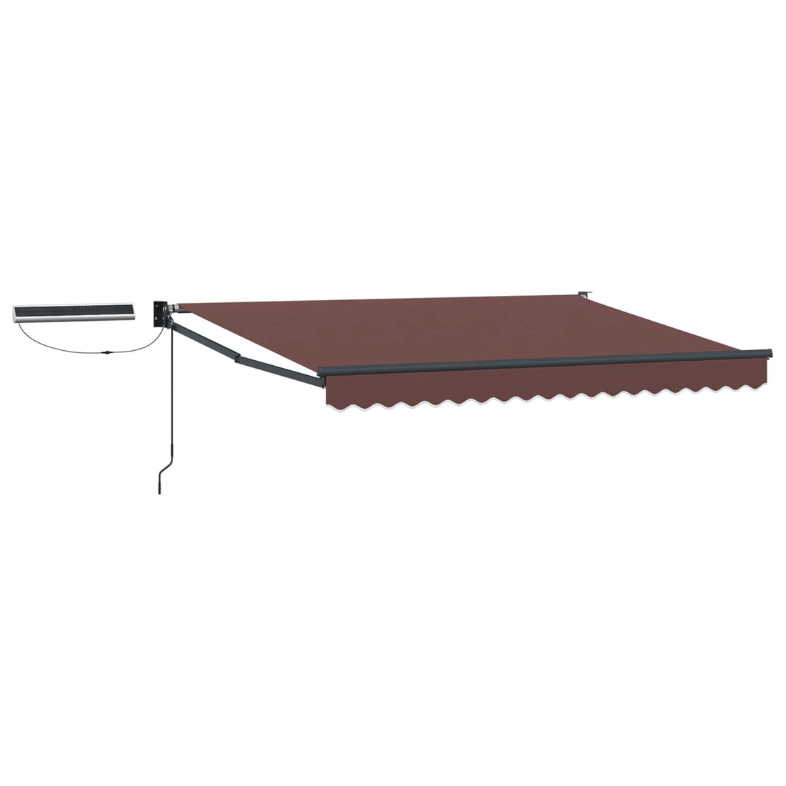 vidaXL Toldo Retráctil Eléctrico Marrón y Antracita 3,5 x 2,5 m