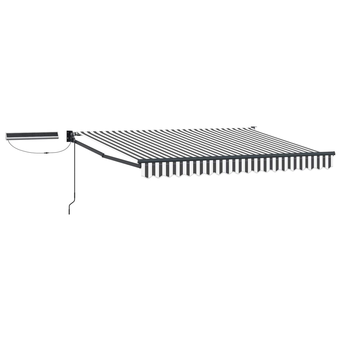 vidaXL Toldo Retráctil Eléctrico Antracita y Blanco 3,5 x 2,5 m