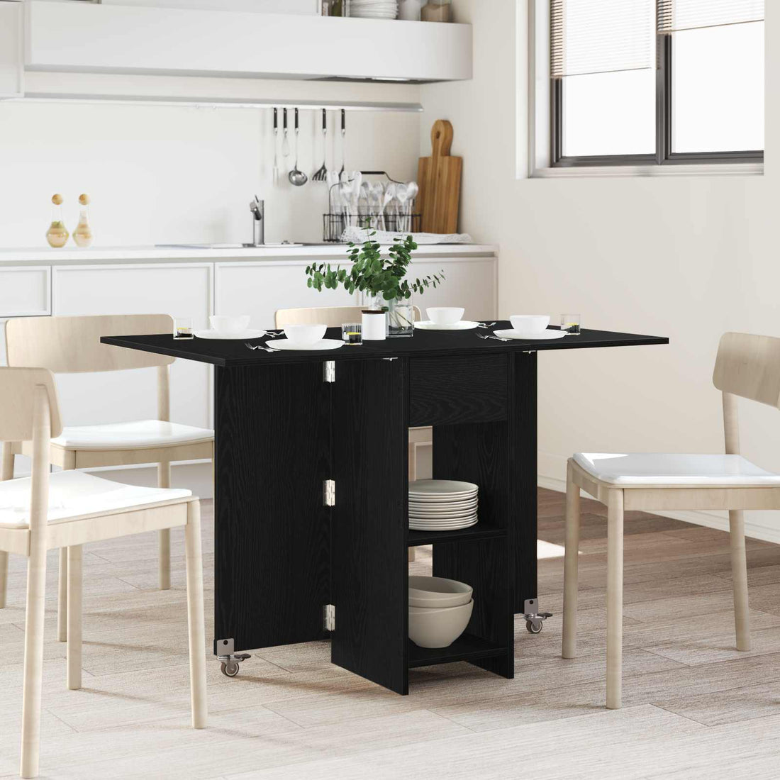 vidaXL Mesa de comedor 115 x 70 x 75 cm Madera de ingeniería