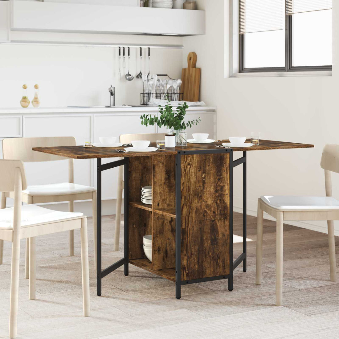 vidaXL Mesa de comedor 144 x 60 x 75 cm Madera de ingeniería