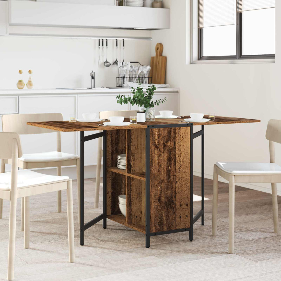vidaXL Mesa de comedor 144 x 60 x 75 cm Madera de ingeniería