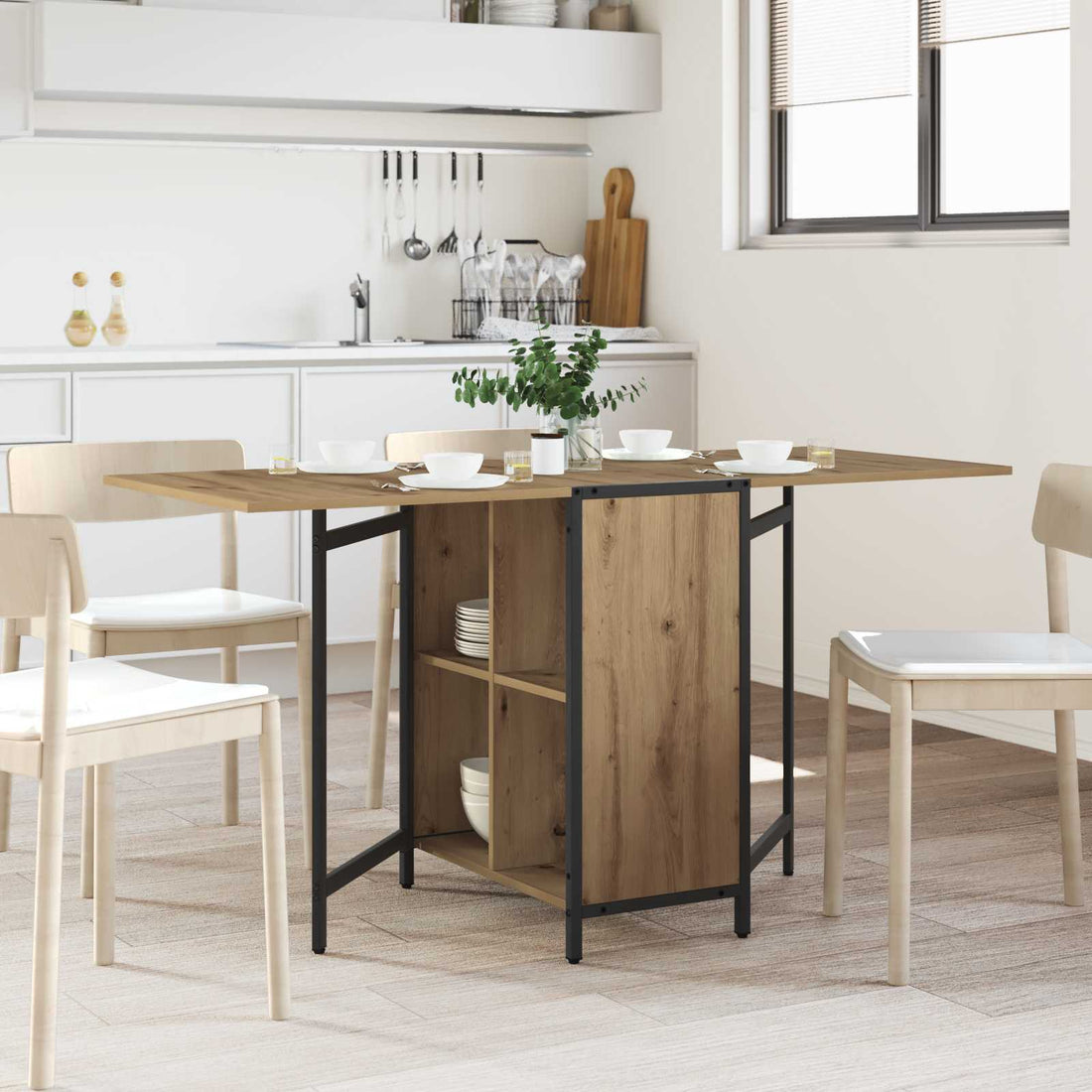 vidaXL Mesa de comedor 144 x 60 x 75 cm Madera de ingeniería