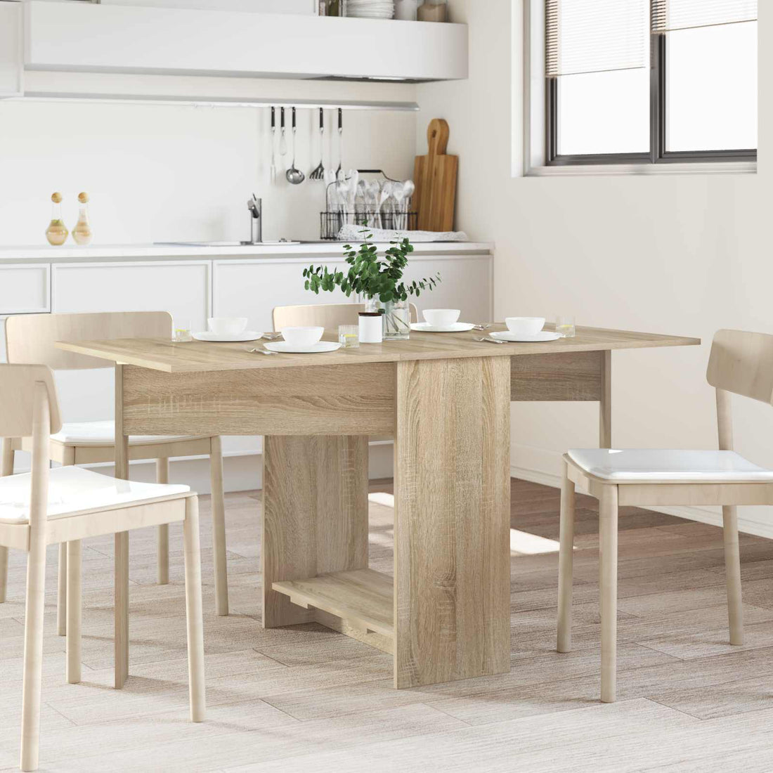 vidaXL Mesa de comedor 138 x 70 x 73,5 cm Madera de ingeniería